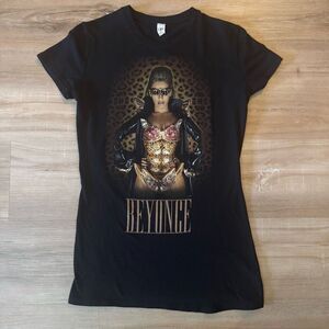 Beyonce I Am Tour T-Shirt Women's Fitted Size XXL Black Graphic Tee 2009 Merch